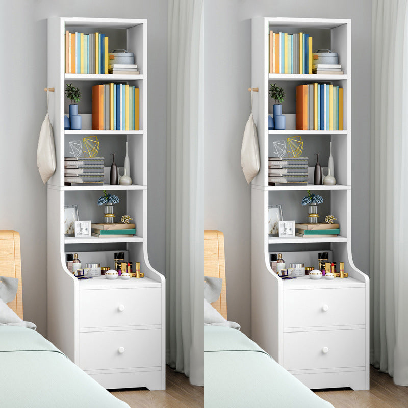 Open Storage Bed Nightstand Contemporary Bedside Cabinet for Bedroom