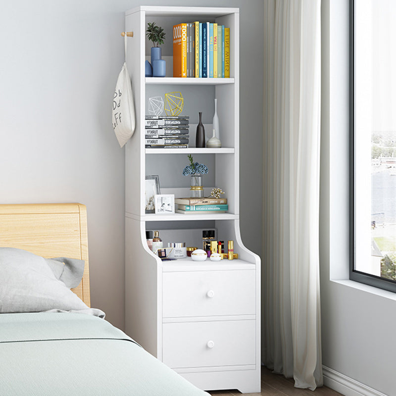 Open Storage Bed Nightstand Contemporary Bedside Cabinet for Bedroom