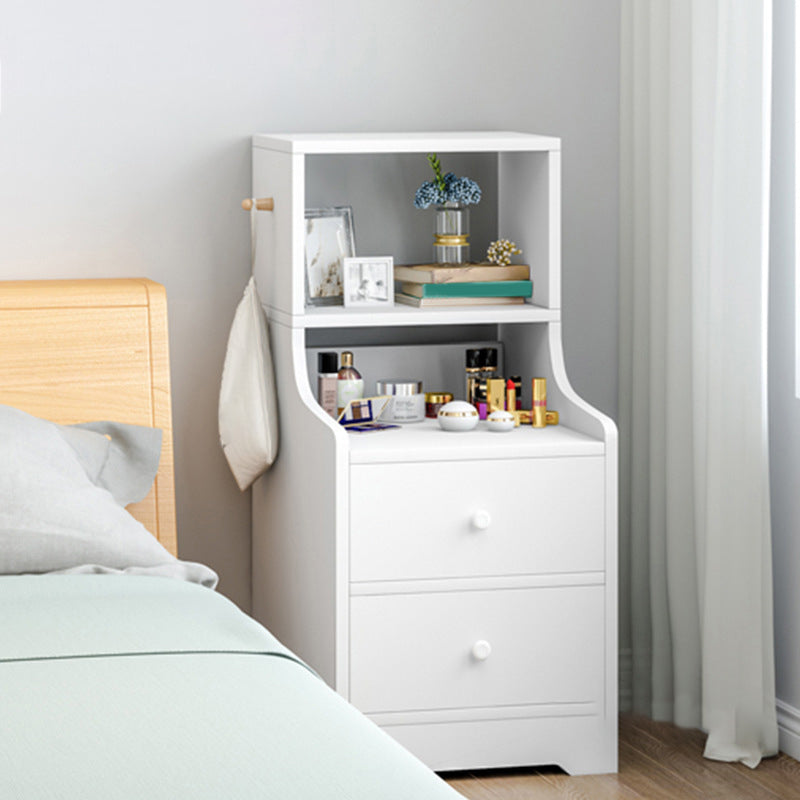 Open Storage Bed Nightstand Contemporary Bedside Cabinet for Bedroom