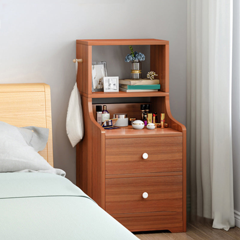 Open Storage Bed Nightstand Contemporary Bedside Cabinet for Bedroom