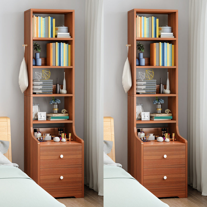 Open Storage Bed Nightstand Contemporary Bedside Cabinet for Bedroom