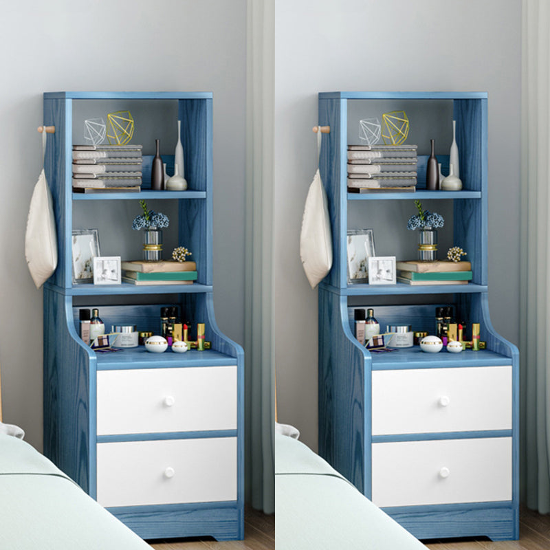 Open Storage Bed Nightstand Contemporary Bedside Cabinet for Bedroom