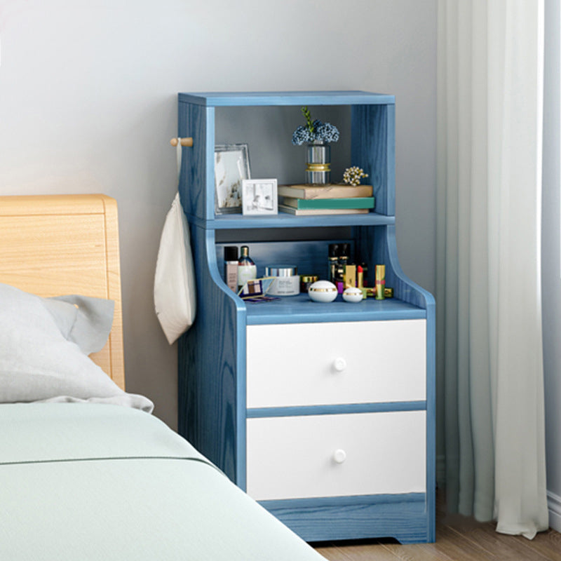 Open Storage Bed Nightstand Contemporary Bedside Cabinet for Bedroom