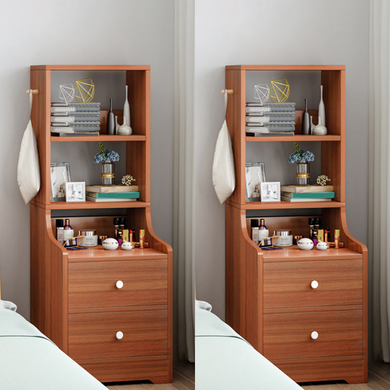 Open Storage Bed Nightstand Contemporary Bedside Cabinet for Bedroom