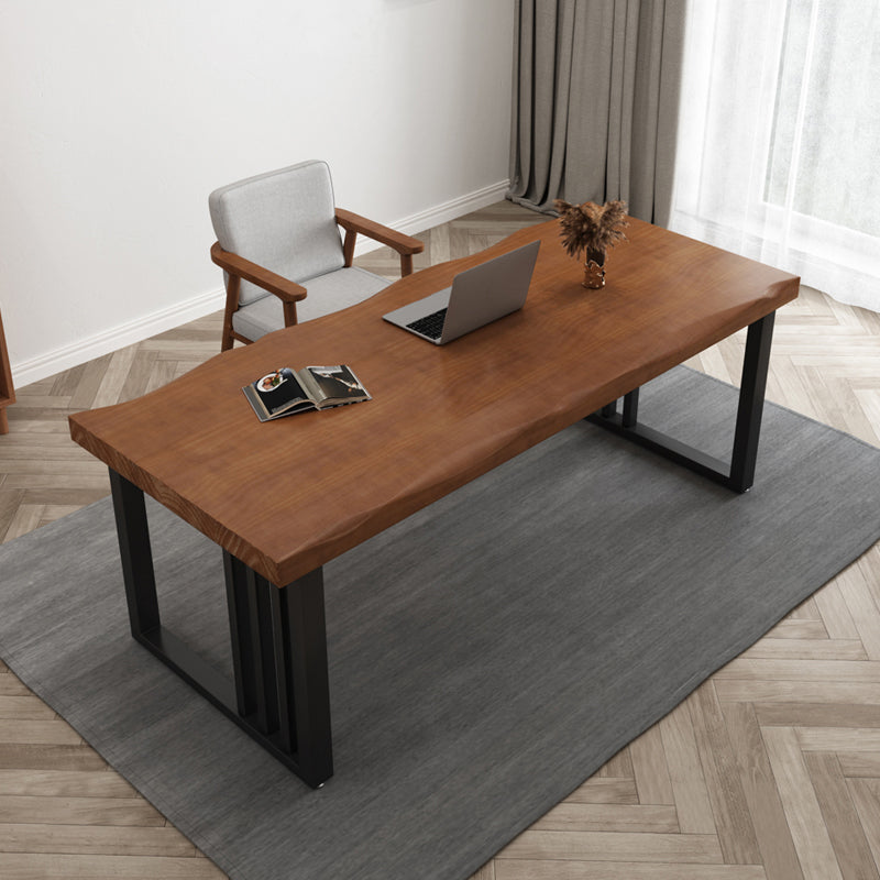 Sled Solid Wood Writing Desk Industrial Rectangular Office Desk