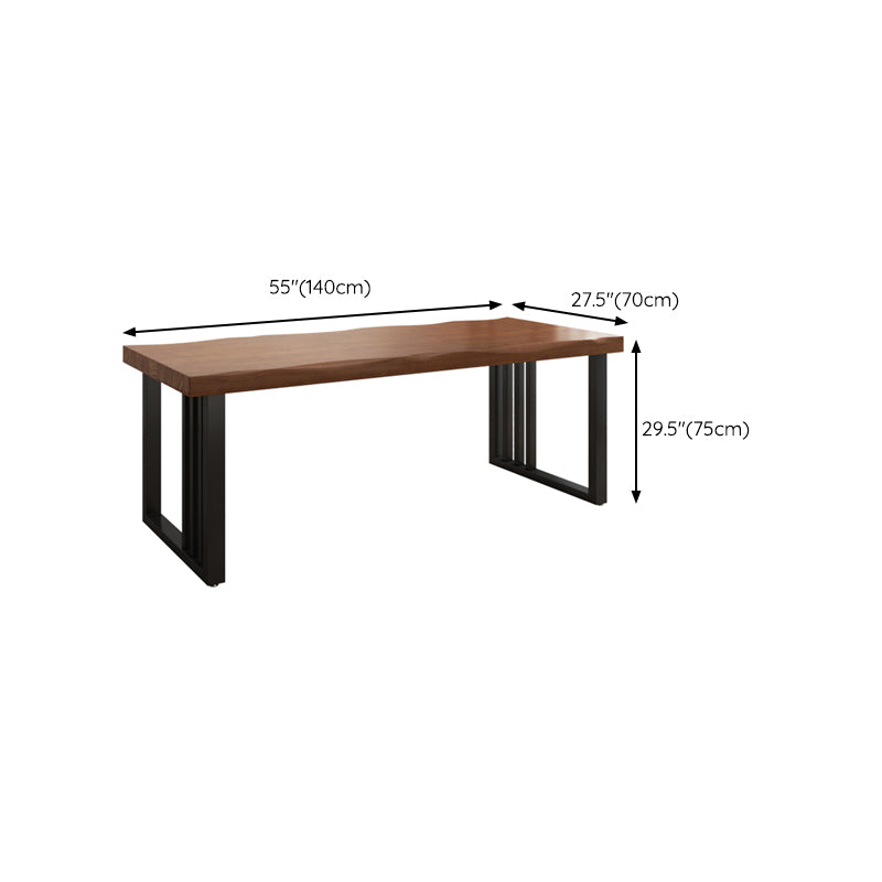 Sled Solid Wood Writing Desk Industrial Rectangular Office Desk