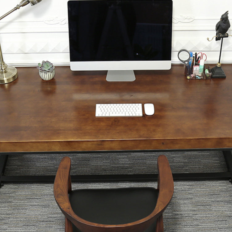 Industrial Wood Computer Desk Rectangular Natural Office Desk