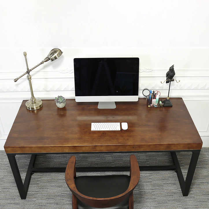 Industrial Wood Computer Desk Rectangular Natural Office Desk