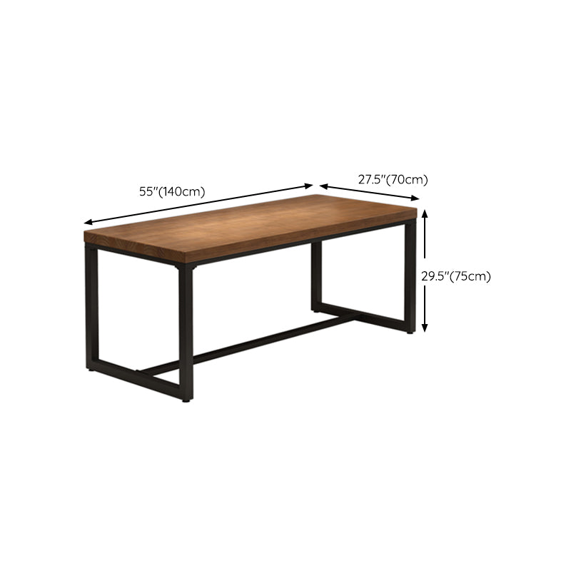 Industrial Wood Computer Desk Rectangular Natural Office Desk