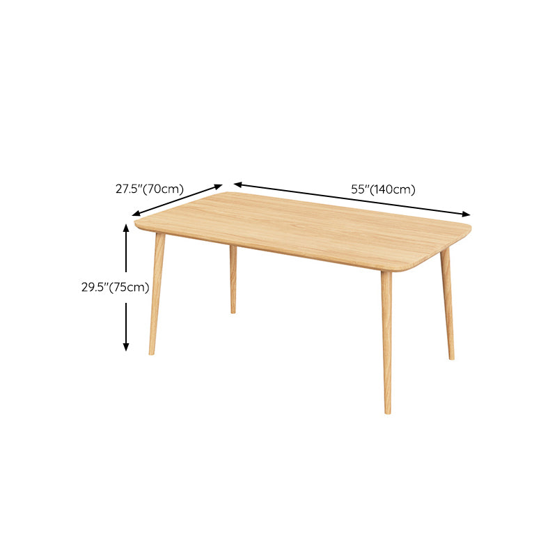 Contemporary Solid Wood Writing Desk Curved Natural Office Desk