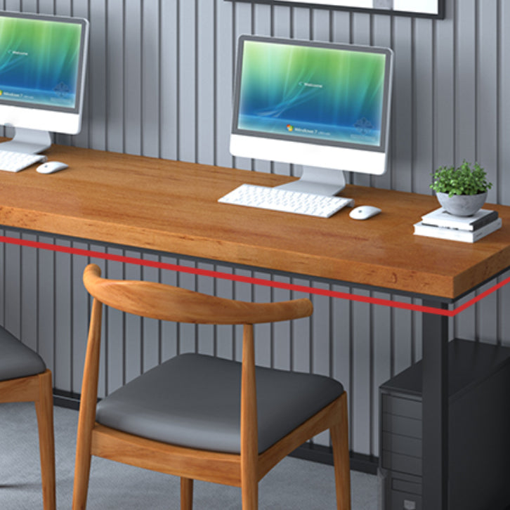 Rectangular Solid Wood Writing Desk Industrial Natural Office Desk