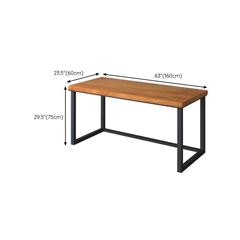 Rectangular Solid Wood Writing Desk Industrial Natural Office Desk