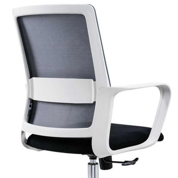 25" Wide Modern Desk Chair Breathable AirGrid Fixed Arms Office Chair