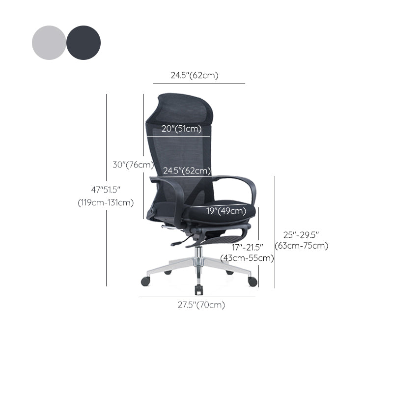 Modern Desk Chair Mesh Conference Chair High Back Chair in Black