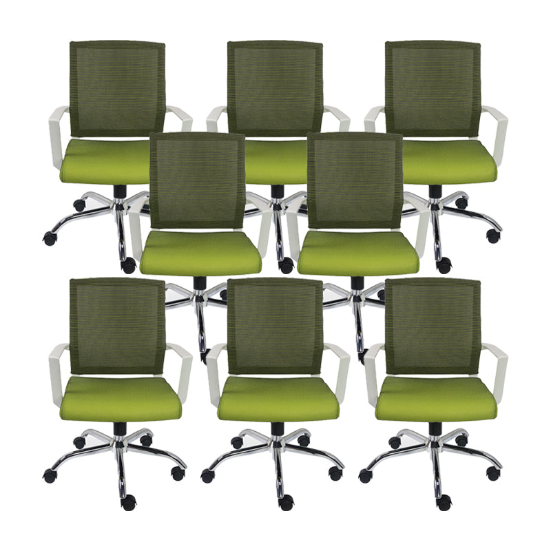 Modern Ergonomic Mesh Task Chair Office Fixed Arms Swivel Chair