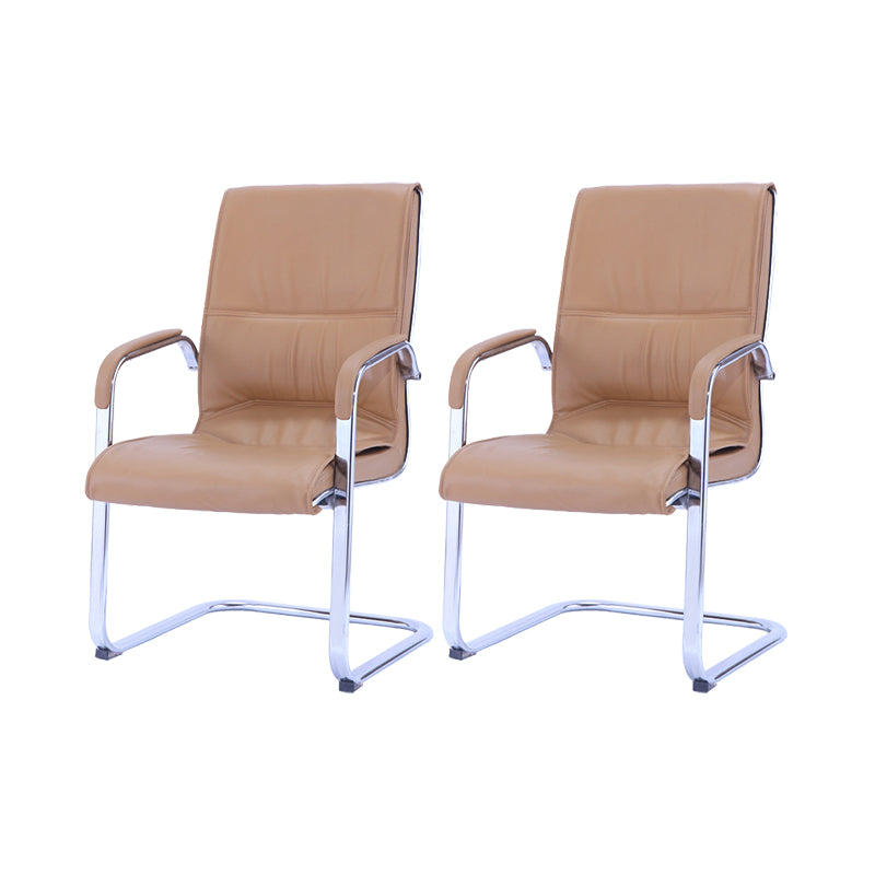 Contemporary PU Computer Chair Faux Leather and Chrome Frame Office Chair