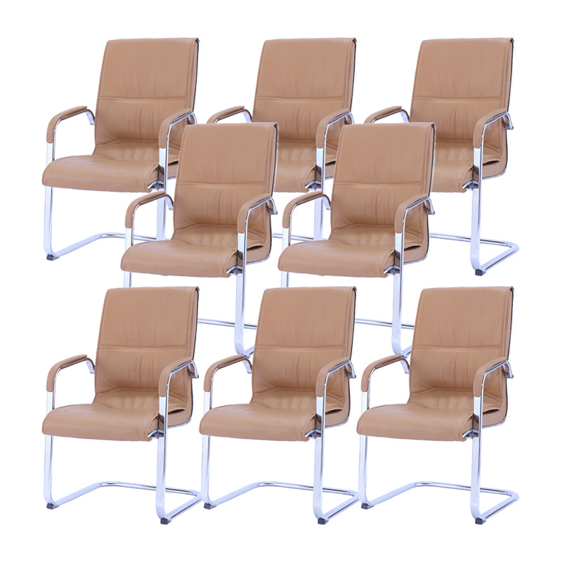 Contemporary PU Computer Chair Faux Leather and Chrome Frame Office Chair