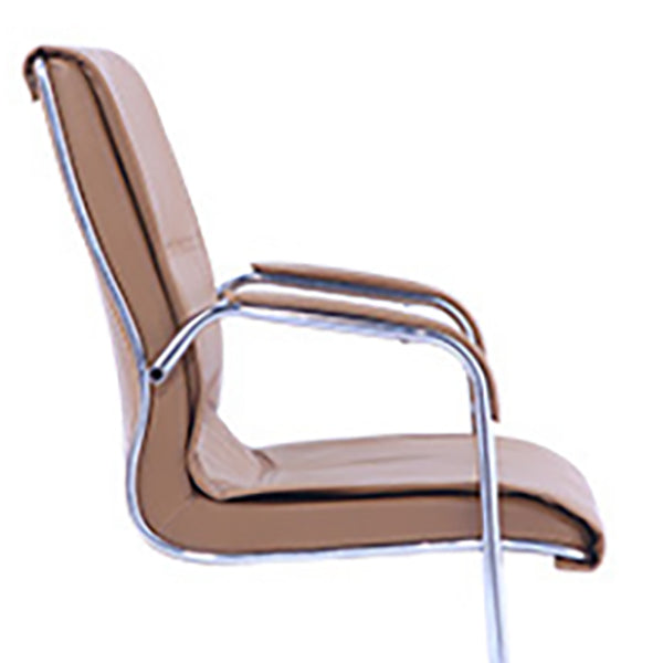 Contemporary PU Computer Chair Faux Leather and Chrome Frame Office Chair