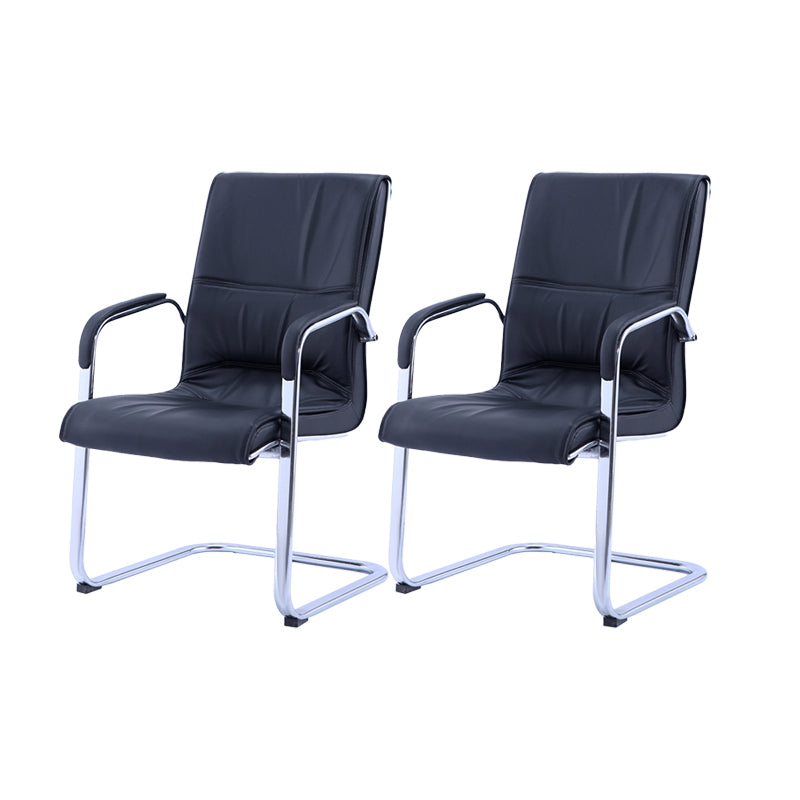 Contemporary PU Computer Chair Faux Leather and Chrome Frame Office Chair