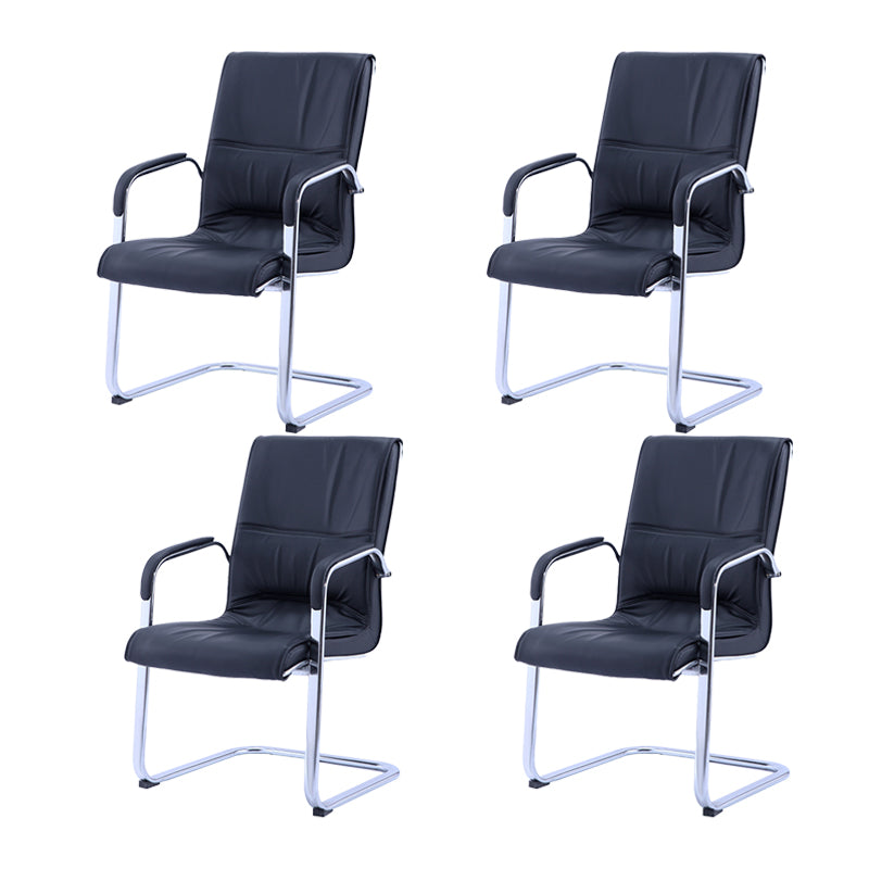 Contemporary PU Computer Chair Faux Leather and Chrome Frame Office Chair