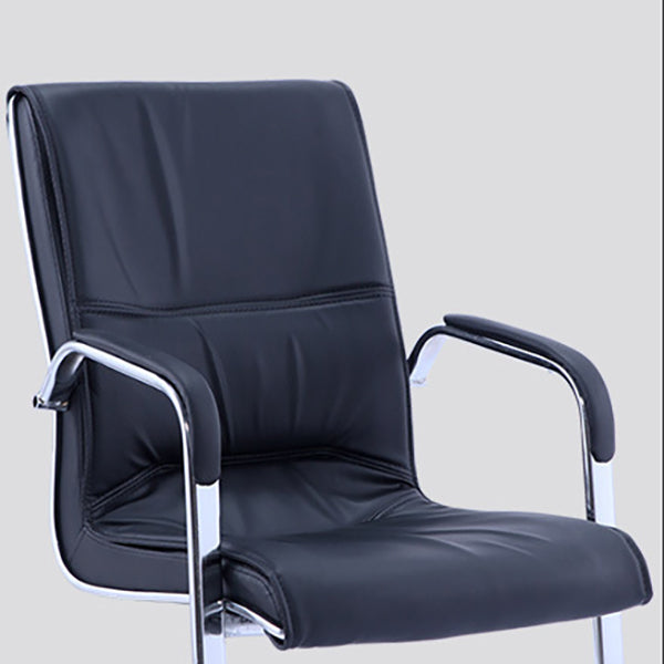 Contemporary PU Computer Chair Faux Leather and Chrome Frame Office Chair