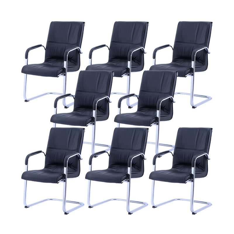 Contemporary PU Computer Chair Faux Leather and Chrome Frame Office Chair