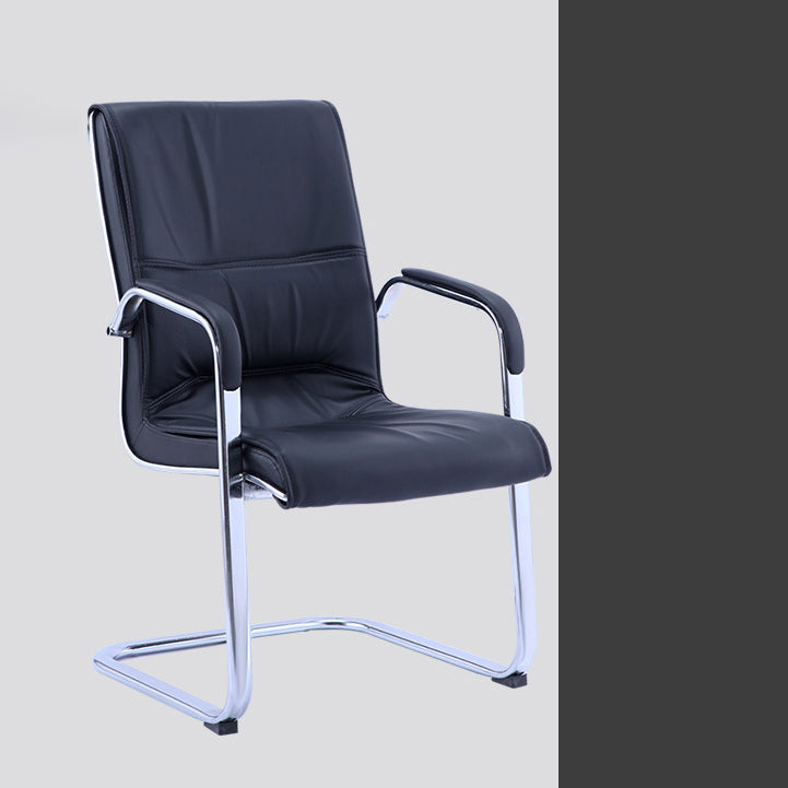 Contemporary PU Computer Chair Faux Leather and Chrome Frame Office Chair