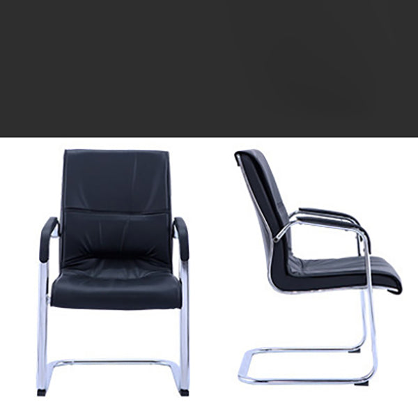 Contemporary PU Computer Chair Faux Leather and Chrome Frame Office Chair