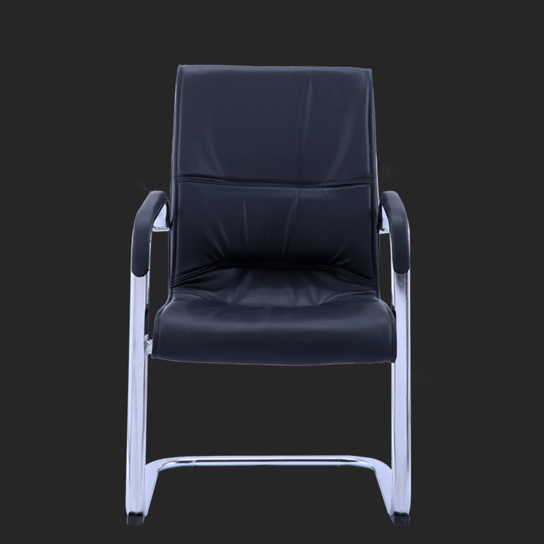 Contemporary PU Computer Chair Faux Leather and Chrome Frame Office Chair