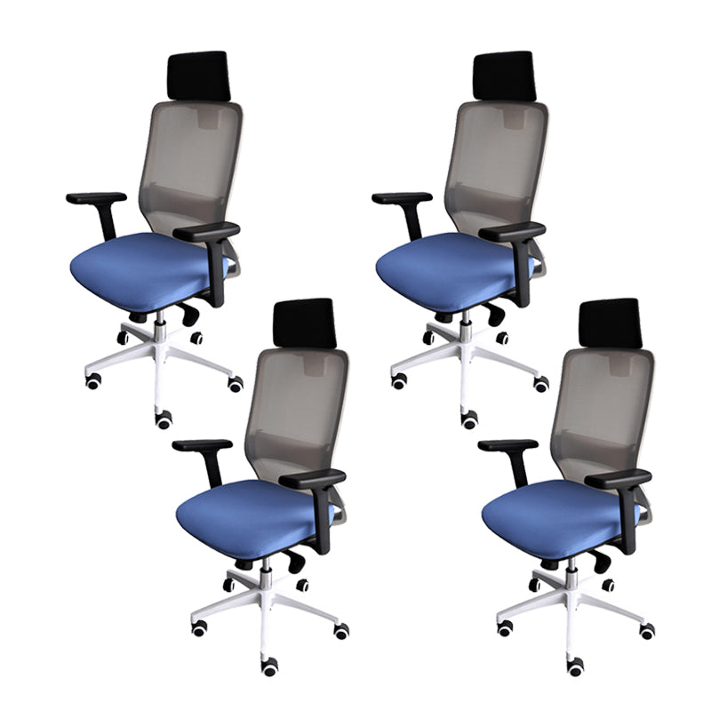 Modern Desk Chair Mesh Ergonomic Conference Chair Mid-Back Chair with Wheels