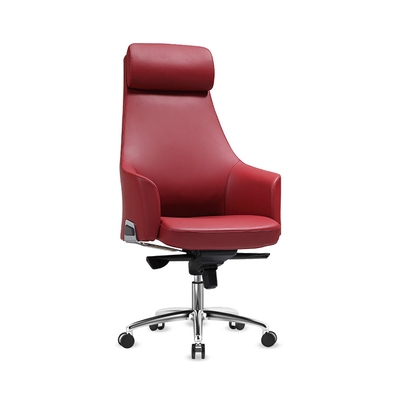 Contemporary Desk Chair Padded Arms Leather Advanced Office Chair