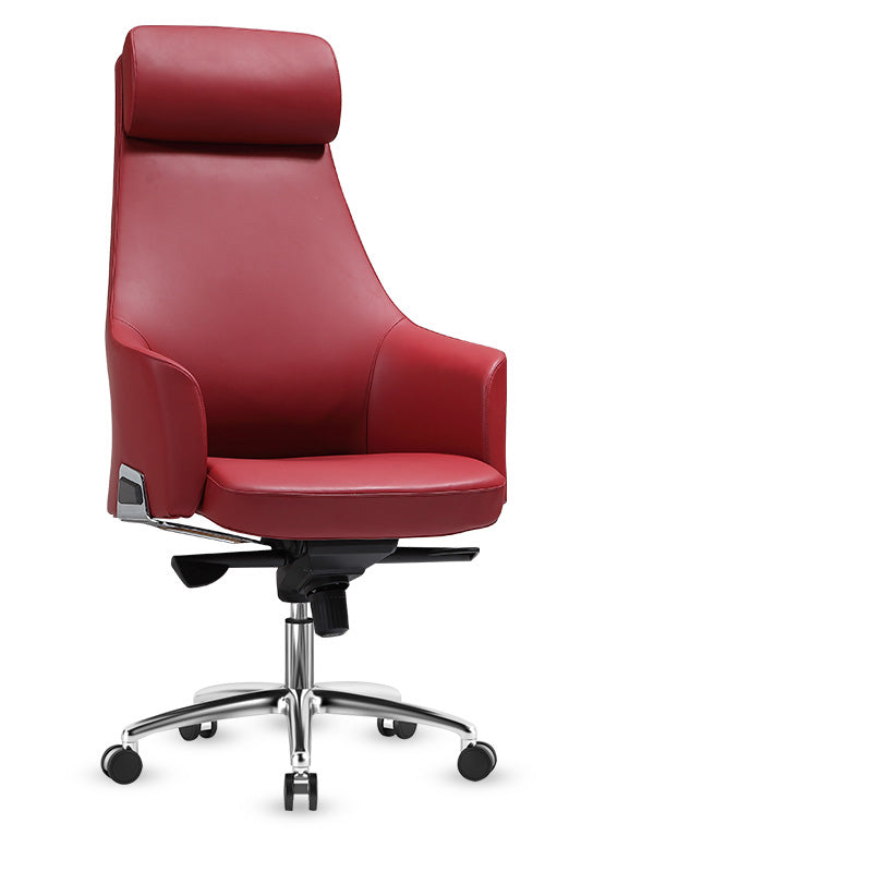 Contemporary Desk Chair Padded Arms Leather Advanced Office Chair