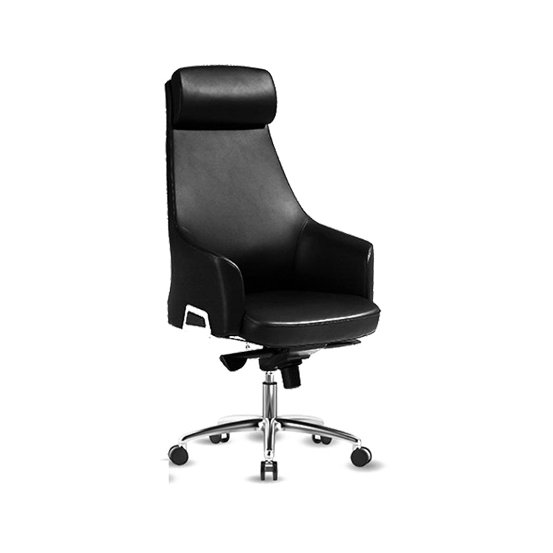 Contemporary Desk Chair Padded Arms Leather Advanced Office Chair