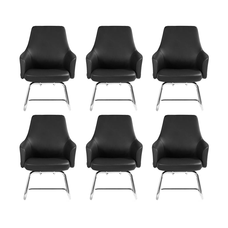 Contemporary Desk Chair Padded Arms Leather Advanced Office Chair