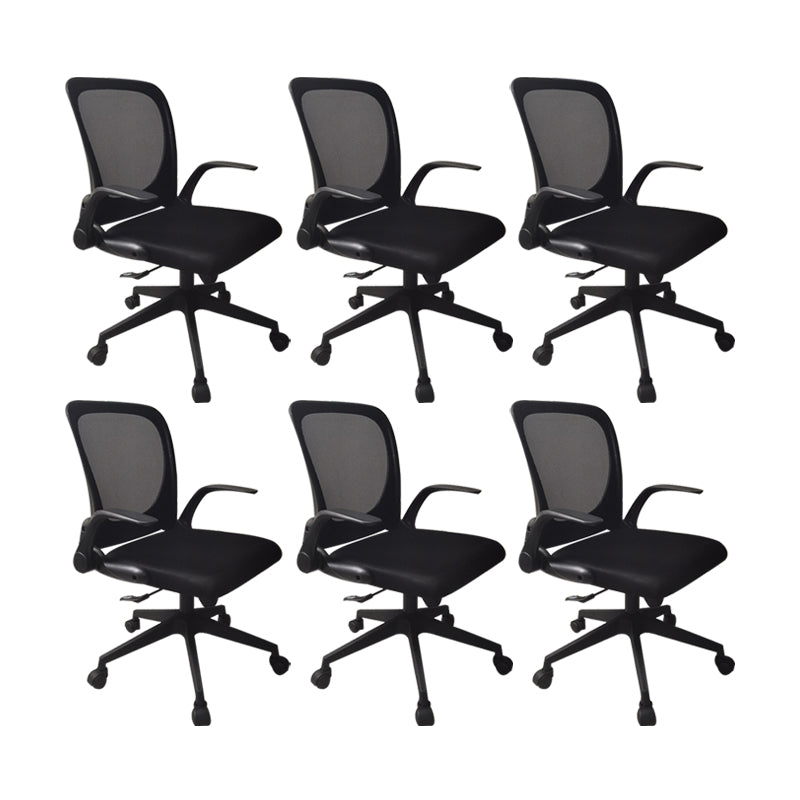 Modern Desk Chair Mesh Conference Chair Mid-Back Chair with Wheels