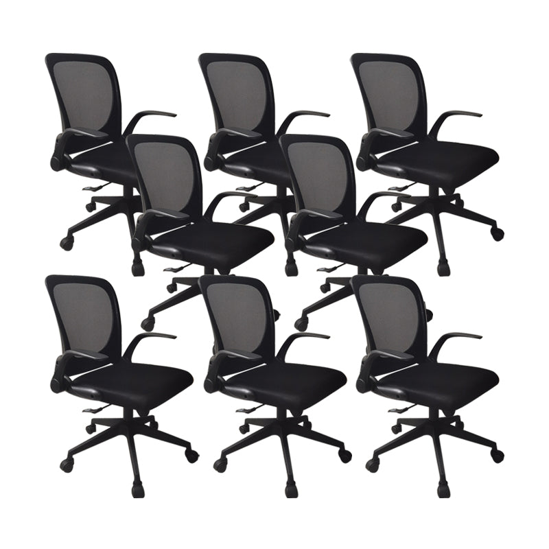 Modern Desk Chair Mesh Conference Chair Mid-Back Chair with Wheels