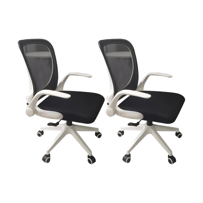 Modern Desk Chair Mesh Conference Chair Mid-Back Chair with Wheels