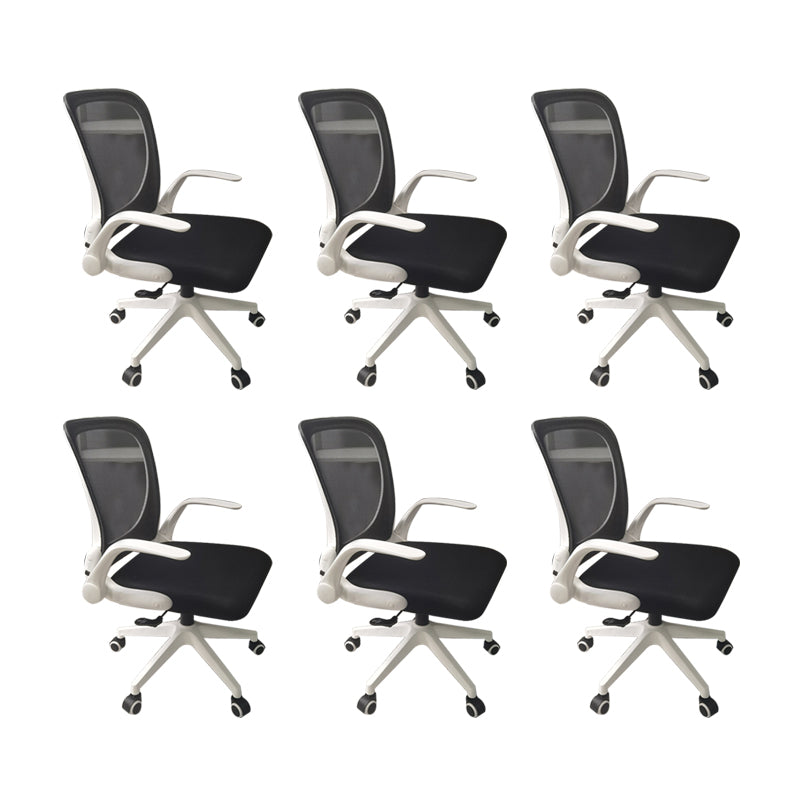 Modern Desk Chair Mesh Conference Chair Mid-Back Chair with Wheels