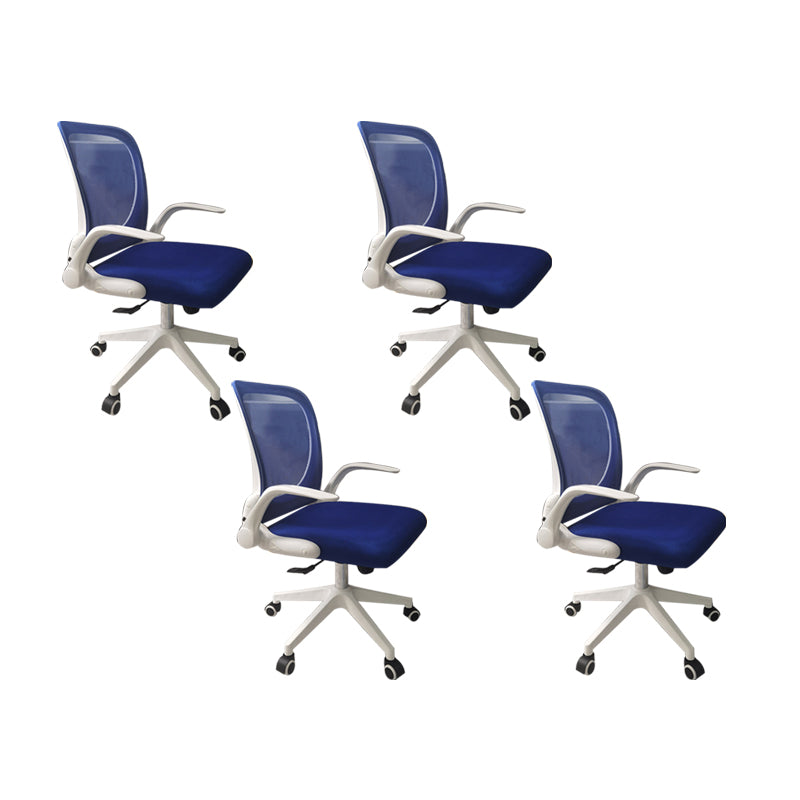 Modern Desk Chair Mesh Conference Chair Mid-Back Chair with Wheels