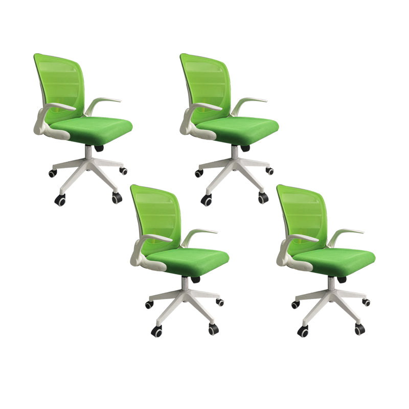 Modern Desk Chair Mesh Conference Chair Mid-Back Chair with Wheels