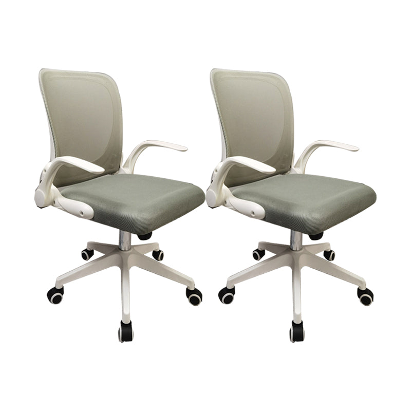 Modern Desk Chair Mesh Conference Chair Mid-Back Chair with Wheels