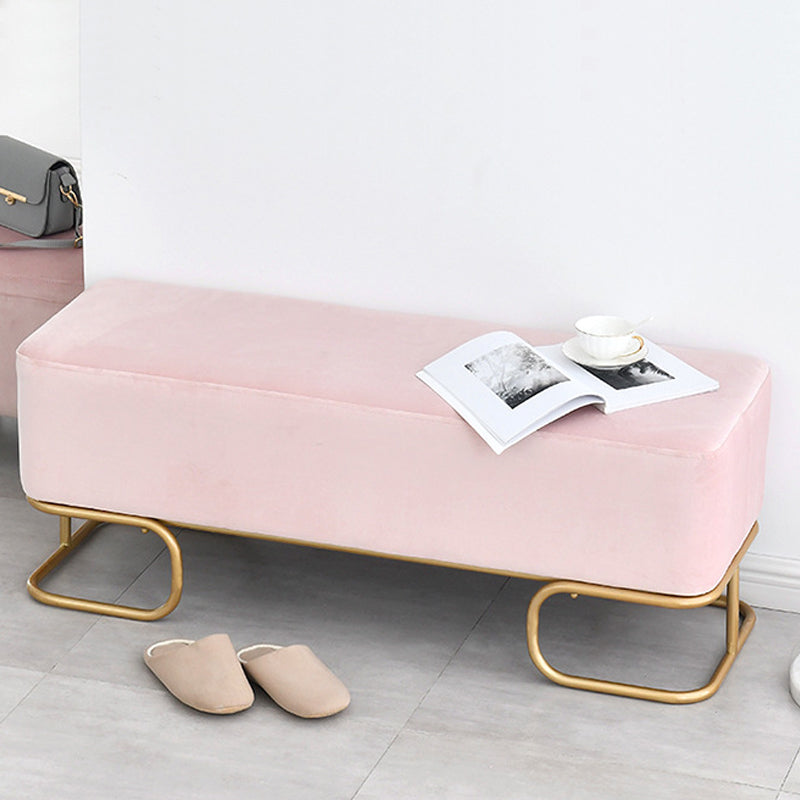 15.75" Wide Glam Solid Color Bench Cushioned Bench for Bedroom