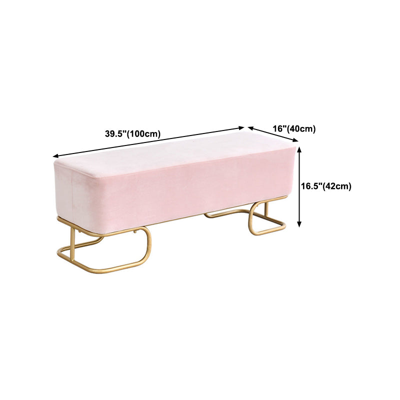 15.75" Wide Glam Solid Color Bench Cushioned Bench for Bedroom