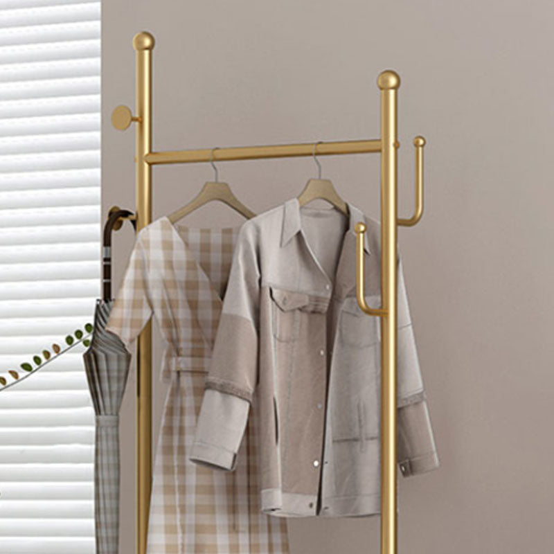 Gorgeous Metal Coat Rack Designer Storage Basket Coat Rack with Castors