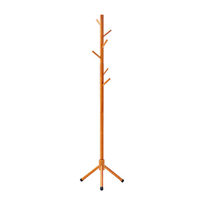 71"H Scandinavian Hall Tree Bedroom Modern Solid Wood Coat Hang with Hangers