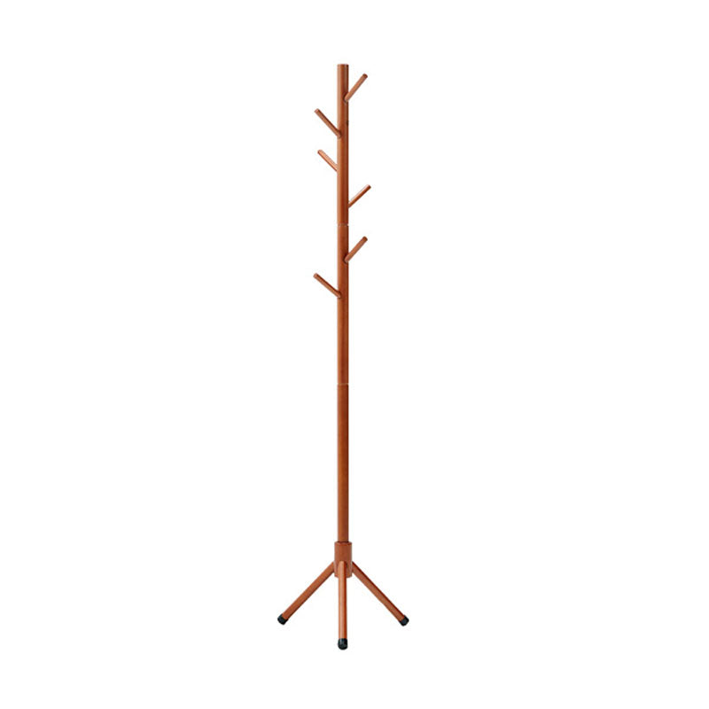 71"H Scandinavian Hall Tree Bedroom Modern Solid Wood Coat Hang with Hangers