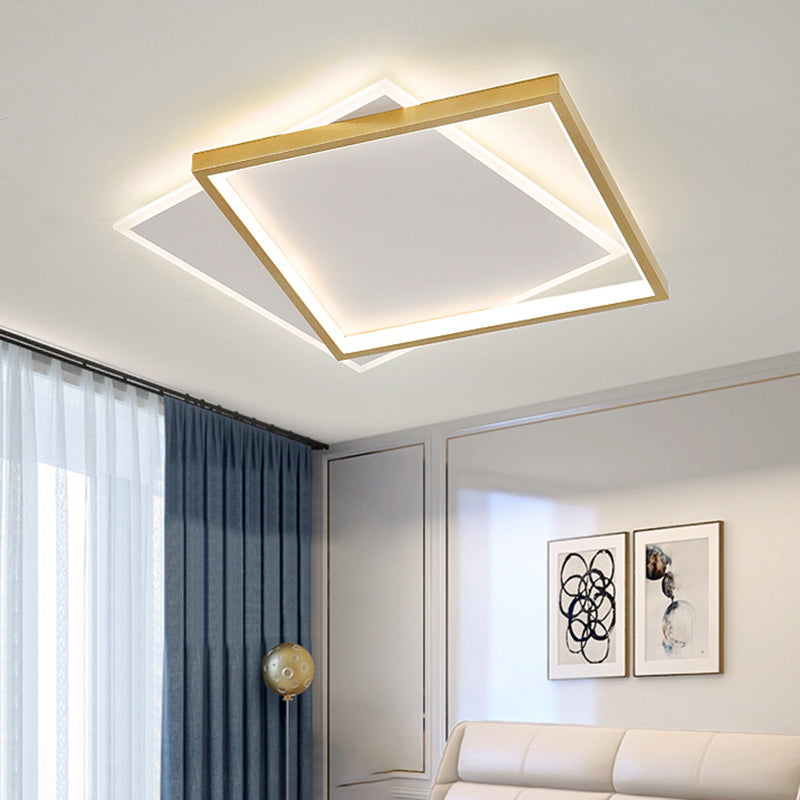 Metal Geometric Flush Light Fixtures Modern Flush Mount Ceiling Lights for Living Room