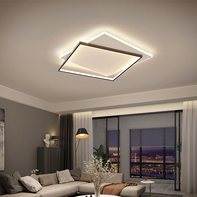 Metal Geometric Flush Light Fixtures Modern Flush Mount Ceiling Lights for Living Room