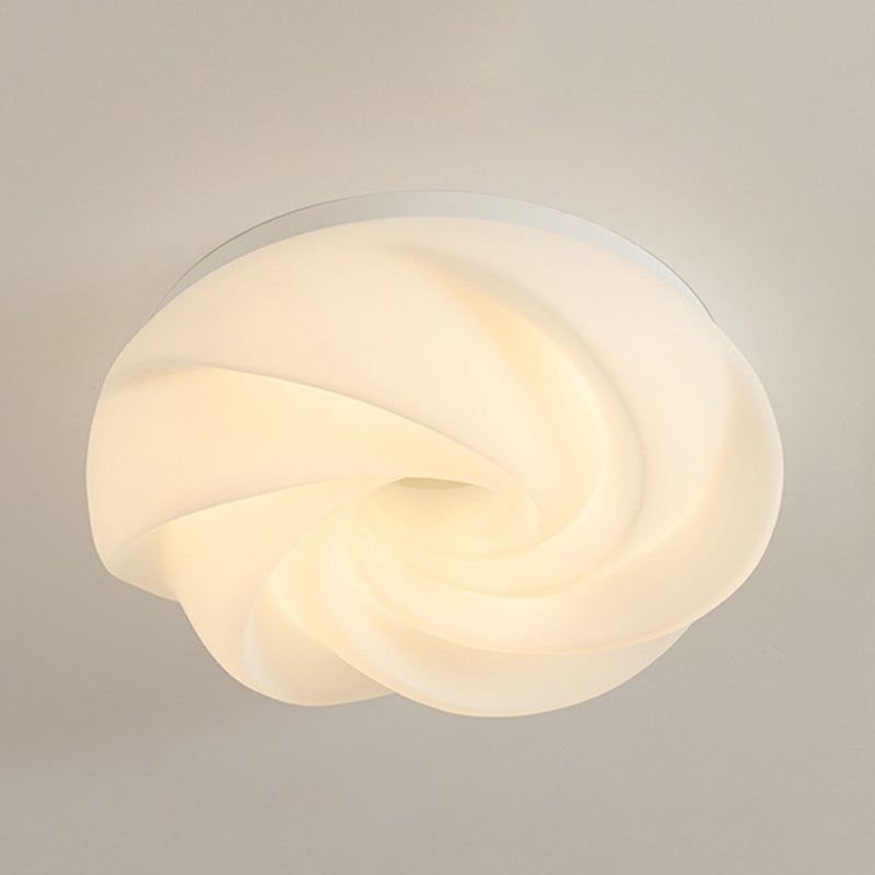 Modern LED Metal Flush Mount Flower Shape Ceiling Light with Acrylic Shade for Living Room