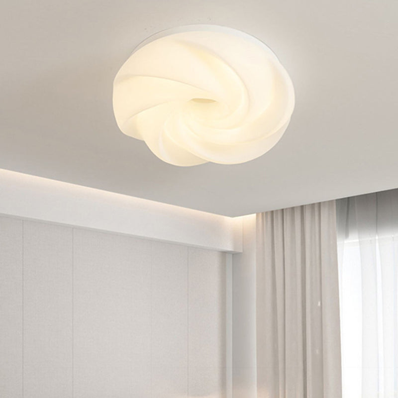 Modern LED Metal Flush Mount Flower Shape Ceiling Light with Acrylic Shade for Living Room